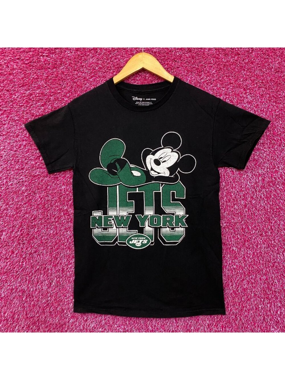 Junk Food x NFL Disney Mickey Mouse Kick Back New York Jets Shirt XS